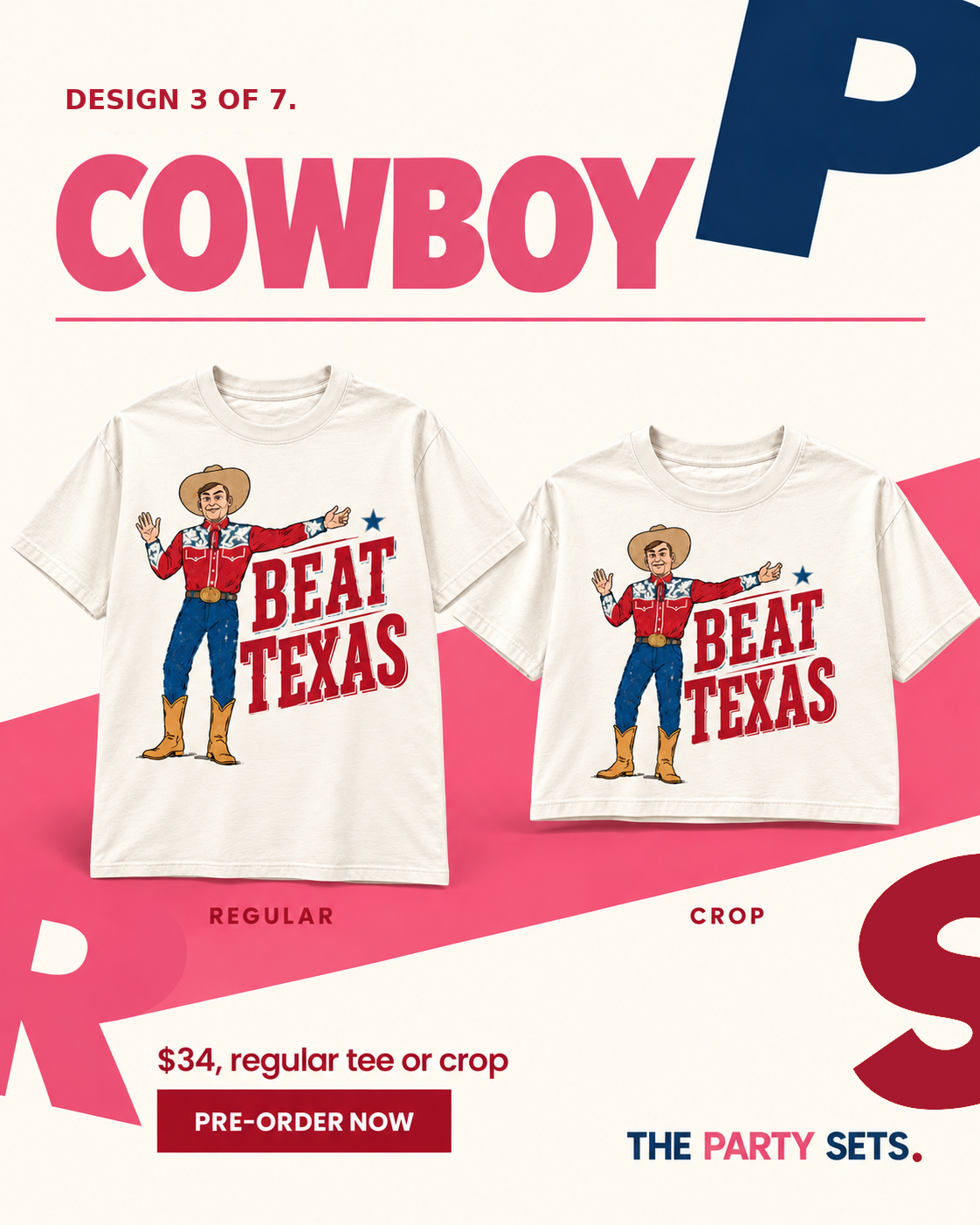 Beat Texas Tee - Cowboy