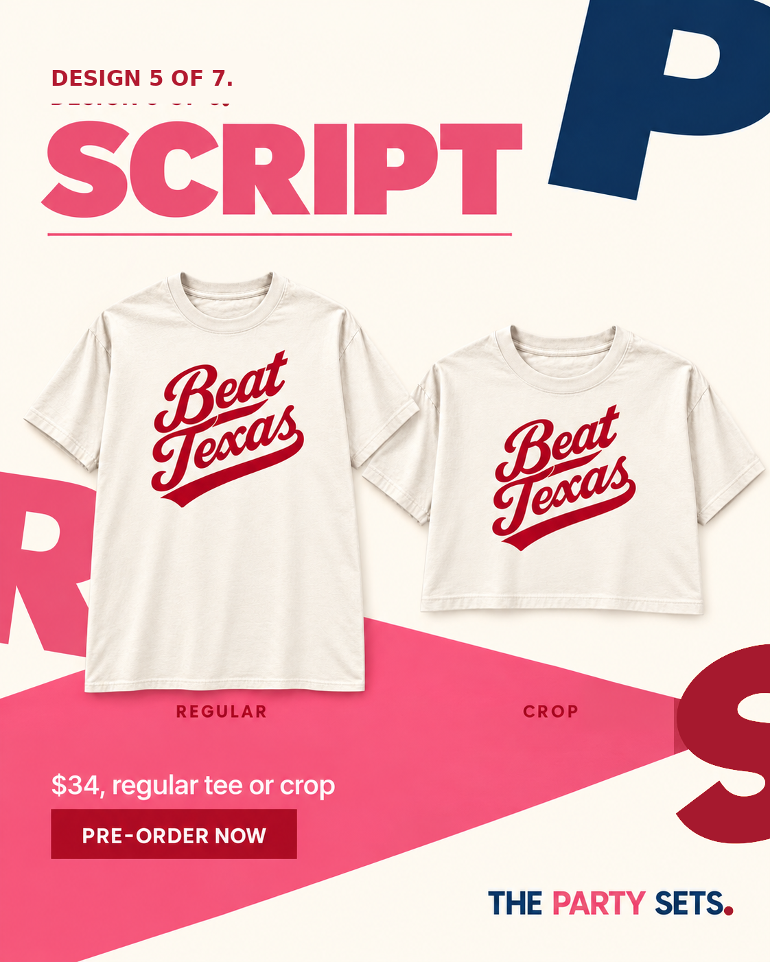 Beat Texas Tee - Script