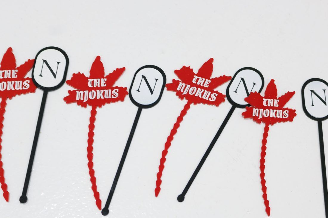 Custom acrylic drink stir sticks