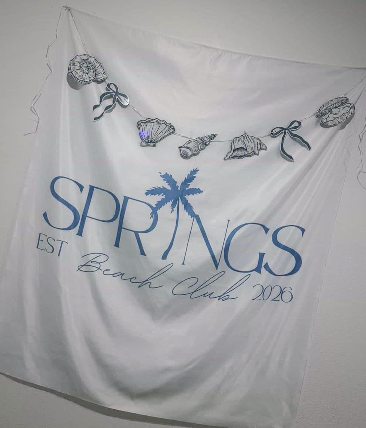 Custom fabric banner by The Party Sets