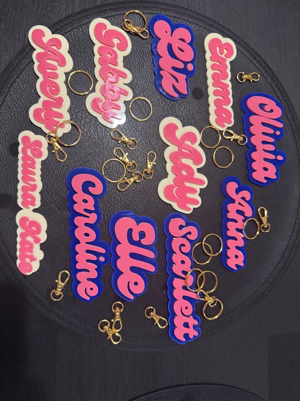Custom acrylic keychains by The Party Sets