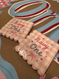 Custom printed cocktail and guest napkins by The Party Sets